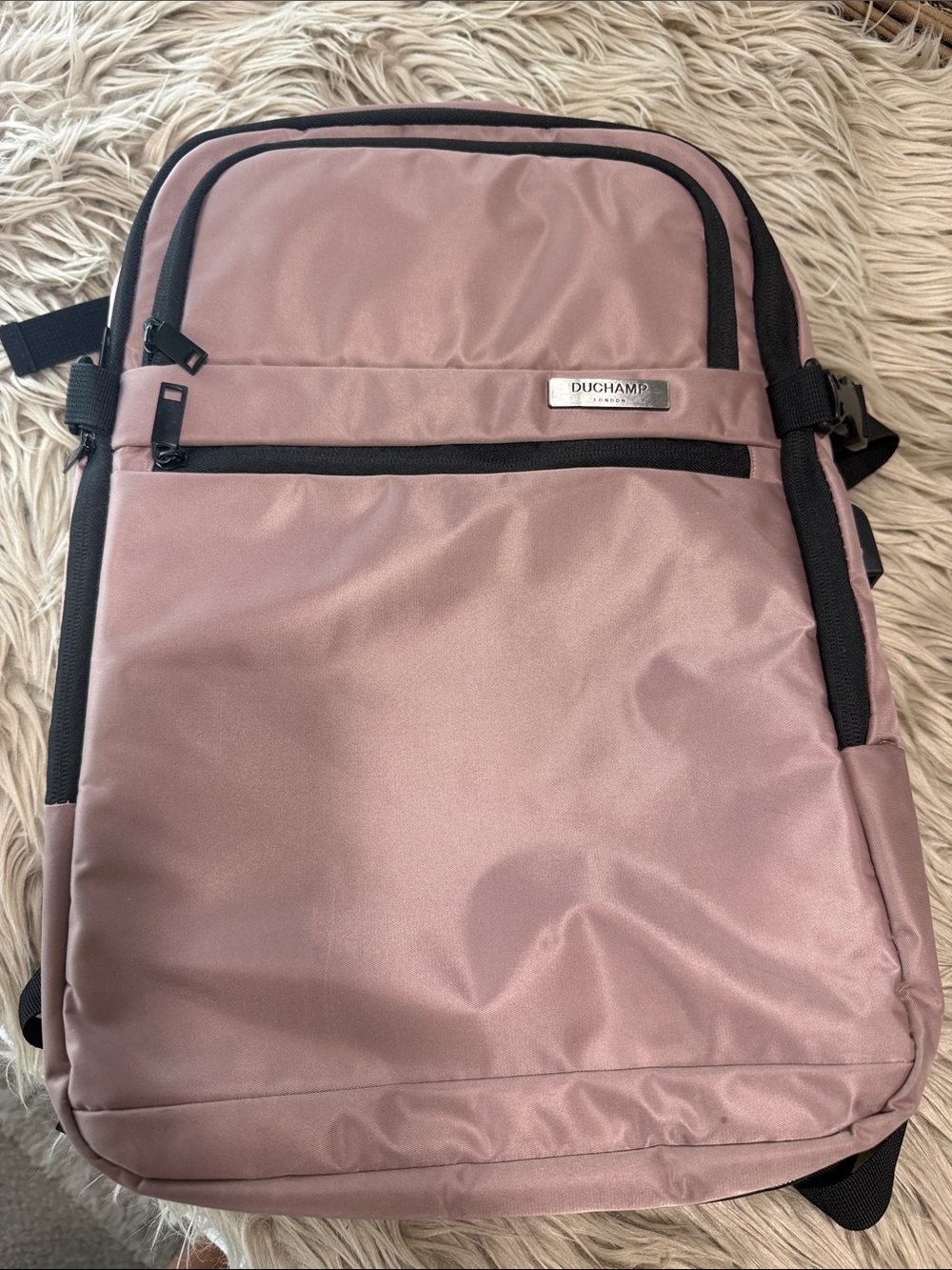 Duchamp Dusty Rose and Black Daypack